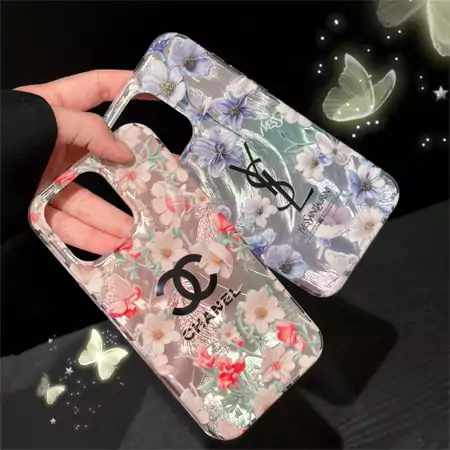 高级女性愛用ブランドロゴChanel iphone 16 ケース ファッション花柄シャネル iphone 15 TPU ソフトカバー  ブランドYSL iphone 16 スマホケース売れ筋