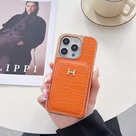 ワニ柄エルメス iphone16 ケース Hermes iphone16pro ケース ハイブランドカード 収納エルメス iphone15 ケース  人気 ブランドメタルロゴHermes iphone ケース 