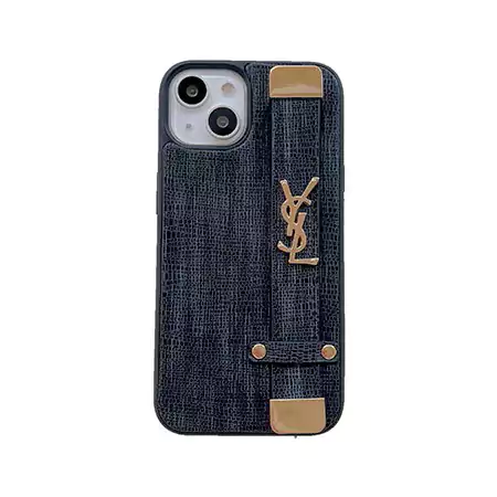 イヴサンローラン iPhone16Pro/15Proケース ベルト付き YSL iPhone16/15 Pro Maxケース レザー Saint Laurent iPhone16 Pro/15 Proケース 