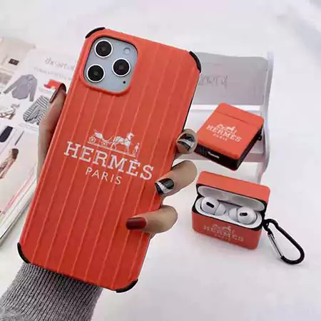 エルメス ブランド iphone16pro/16pro maxケース スーツケース型 かわいい Hermes個性 AirPods pro2ケース  ブランドロゴ四角保護 アイフォン16ケース