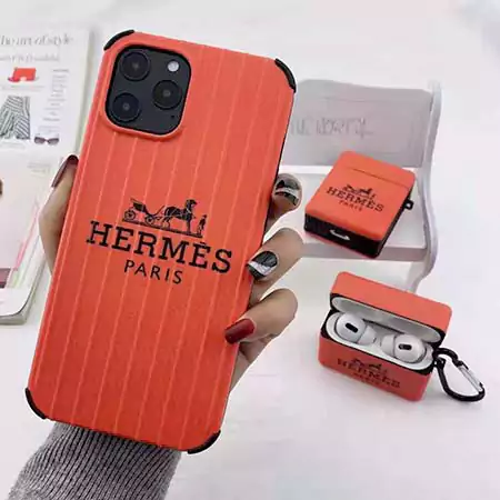 エルメス ブランド iphone16pro/16pro maxケース スーツケース型 かわいい Hermes個性 AirPods pro2ケース  ブランドロゴ四角保護 アイフォン16ケース