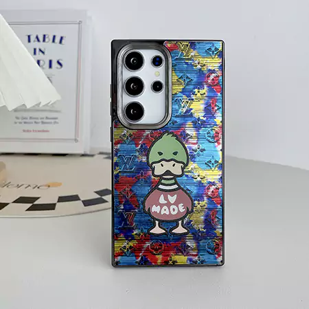 ルイヴィトン galaxy s24plus/s24ultraケース面白い アニメ風 lv ギャラクシー s23プラススマホケースドナルドダックかわいい vuitton風 iphone16 15promax携帯ケース 大人 レデイースおしゃれ