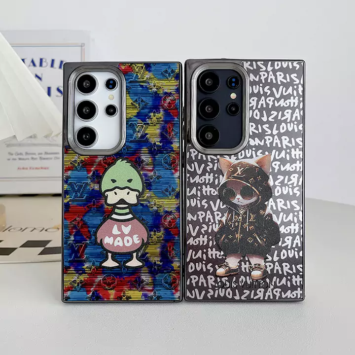 ルイヴィトン galaxy s24plus/s24ultraケース面白い アニメ風 lv ギャラクシー s23プラススマホケースドナルドダックかわいい vuitton風 iphone16 15promax携帯ケース 大人 レデイースおしゃれ