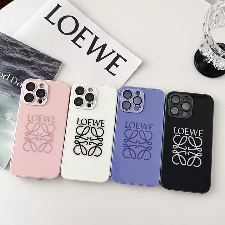 人気高级ブランドロエベス iphone 15 ケースコピー/シンプルファッションブランド柄ガラスloewe iphone 16 ケース/丈夫耐衝撃ブランドスマホケース販売