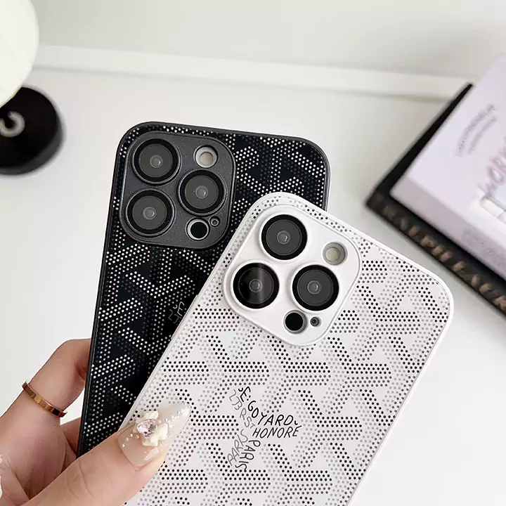 goyard iphone15/15promaxガラスケース モノグラム 亮面 防水 ブランドロゴ アイフォン16 16pro ケース